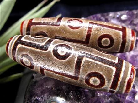 希少！黒鳶赤紋四眼天珠馬蹄痕付 ◇流通量が少ない激レア品！◇最高級！馬蹄痕天珠◇黒鳶赤紋