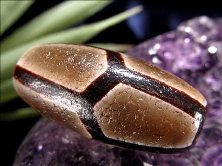 希少！黒鳶赤紋四眼天珠馬蹄痕付 ◇流通量が少ない激レア品！◇最高級！馬蹄痕天珠◇黒鳶赤紋（くろとび