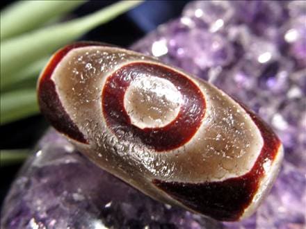 ◇流通量が少ない激レア品！◇最高級！馬蹄痕天珠◇黒鳶赤紋（くろとび