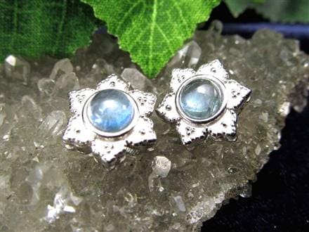 hidamari..天然石アクセサリー Pu'uwai heart Opalite hair accessory（ぷっくりハート