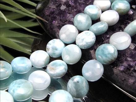 ☆ぷっくりコイン型☆超人気！☆ブルー＆ホワイト☆カリブ海の宝石☆三