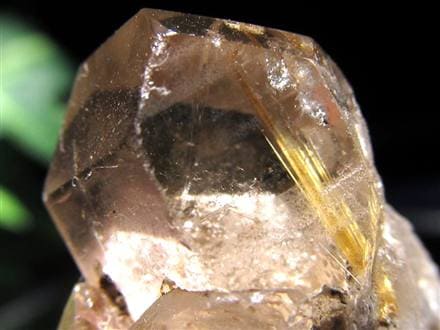 ◇黄金ルチル結晶◇母岩付き迫力原石◇ヘマタイト共生◇金運・財運の