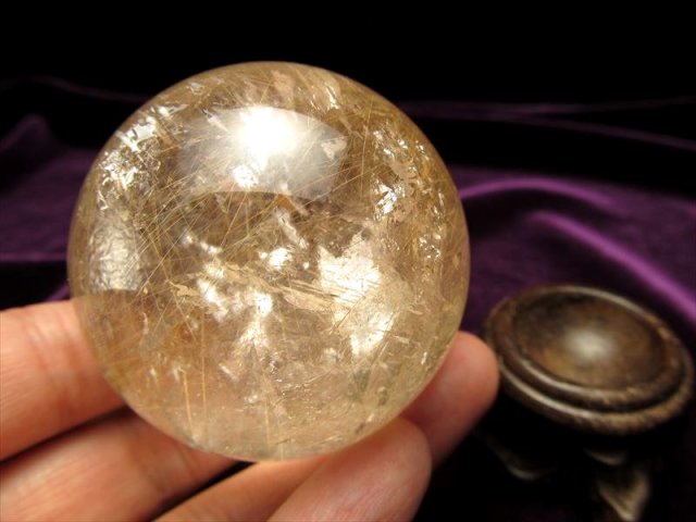 51mm ゴールドルチルクォーツ　丸玉　スフィア　金針水晶 51mm ゴールドルチルクォーツ 丸玉 スフィア 金針水晶