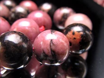 ☆一連☆デンドリティック・ロードナイト【薔薇輝石】☆【ブラジル産】