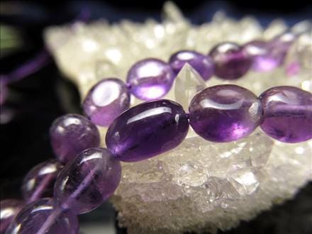 ★特選一連★愛の守護石♡【シェブロンアメジスト『紫水晶』6mmラウンド連】❤️ ☆特選一連☆愛の守護石♡【ラベンダーアメジスト『紫水晶』大粒