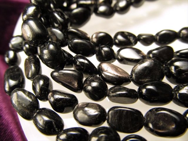 ★数量限定★高品質♢お買得【ハイパーシーン『紫蘇輝石』タンブル連】❤️ ☆一連☆高品質！☆お買い得タンブル連☆ハイパーシーン【紫蘇