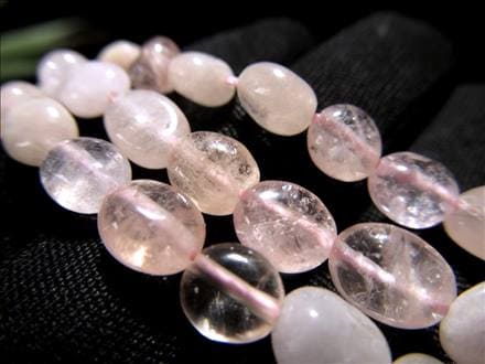 ★限定NEW★高品質♢お買得【ピンクアクアマリン『モルガナイト』タンブル連】❤️ ☆一連☆高品質！☆お買い得タンブル連☆モルガナイト【ピンクアクア