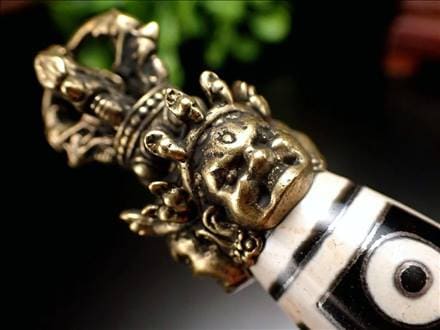 ◇天珠×密教法具◇開運＆魔除けの良好な組み合わせ◇魔障を取り除き 