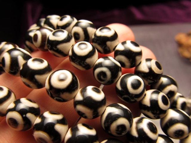 ☆一連☆魔除け・厄除けのお守りに☆小粒丸玉天珠☆アゲート丸玉天珠