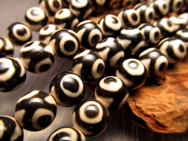 ☆一連☆魔除け・厄除けのお守りに☆小粒丸玉天珠☆アゲート丸玉天珠