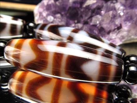 14.超レア物 特大至純三眼天珠 天然石 魔除け 開運 チベット 御守 占い