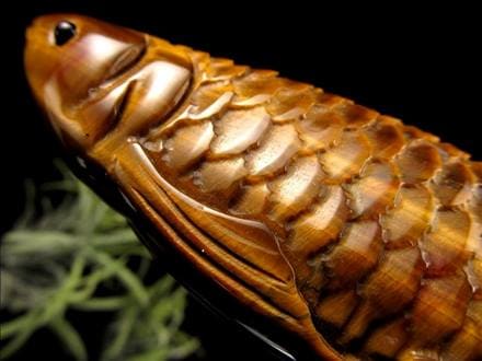 ☆繊細彫刻！龍魚と呼ばれる古代魚☆権力や繁栄、事業の発展の