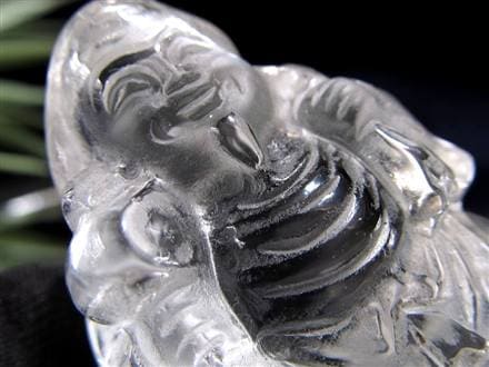 七福神　水晶　彫刻 ◇七福神の福の神!!◇豊かな表情が鮮明に彫刻された逸品◇安心