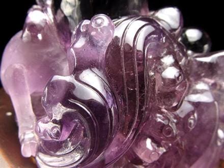 ☆縁起の鹿と瑞玉モチーフ☆六条星模様と波彫刻が魅せる逸品