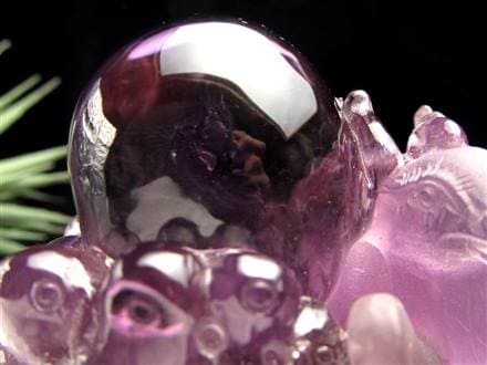 ☆縁起の鹿と瑞玉モチーフ☆六条星模様と波彫刻が魅せる逸品