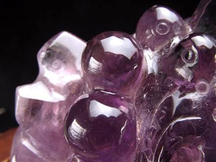 ☆縁起の鹿と瑞玉モチーフ☆六条星模様と波彫刻が魅せる逸品