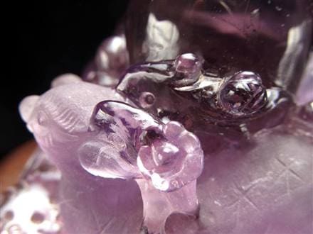 ☆縁起の鹿と瑞玉モチーフ☆六条星模様と波彫刻が魅せる逸品