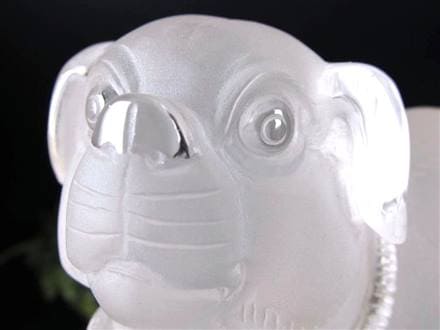 ◇犬好き必見！◇天然水晶原石使用◇透明感抜群！◇芸術的な一刀一石