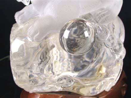 ◇犬好き必見！◇天然水晶原石使用◇透明感抜群！◇芸術的な一刀一石