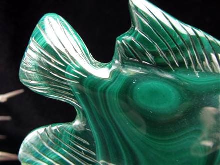 ☆孔雀石の彩り×熱帯魚の王様【ディスカス】モチーフ☆神秘模様際立つ