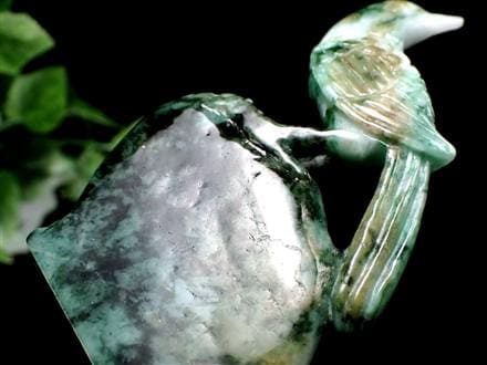 ☆瑞々しい極上艶感☆連理の愛を象徴する夫婦鳥彫刻☆良縁招来・家庭
