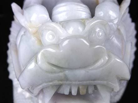 ◇超繊細彫刻！◇財運と長寿を授ける瑞獣◇最高級翡翠の気品◇極上1点