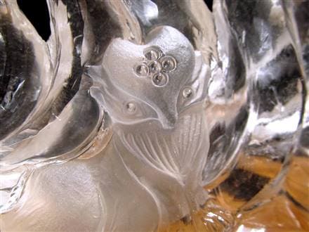 ルチル彫刻置物（九尾） 天然石ルチルクォーツの九尾狐 置物 彫り物D.152 ルチルクォーツ