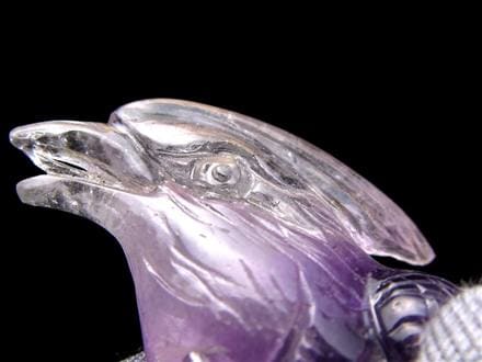 ◇職人技の逸品◇アメジスト×鳳凰彫刻◇気品と霊性を象徴する守護鳥
