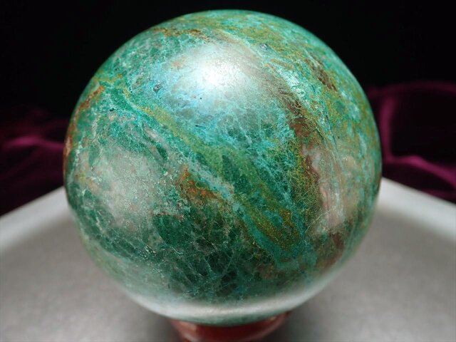 ☆まるで地球！☆濃い青緑色☆幸運と繁栄の象徴☆1点物☆クリソコラ
