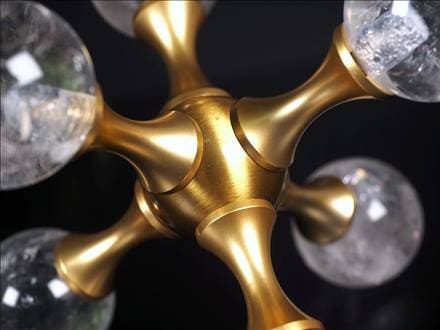 ☆神秘的！分子モチーフオブジェ☆天然水晶丸玉6個使用
