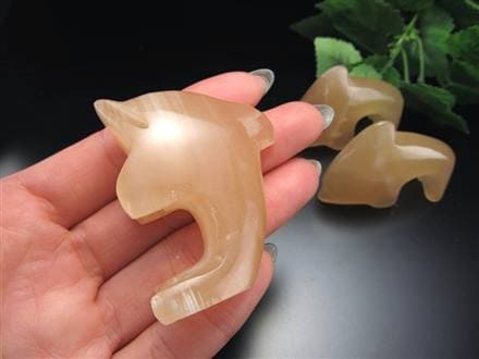 ☆イルカモチーフ置物☆淡いオレンジカラー＆白色縞模様☆ツーソン展示