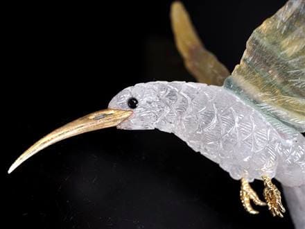 天然石 鳥 置き物 ハチドリ