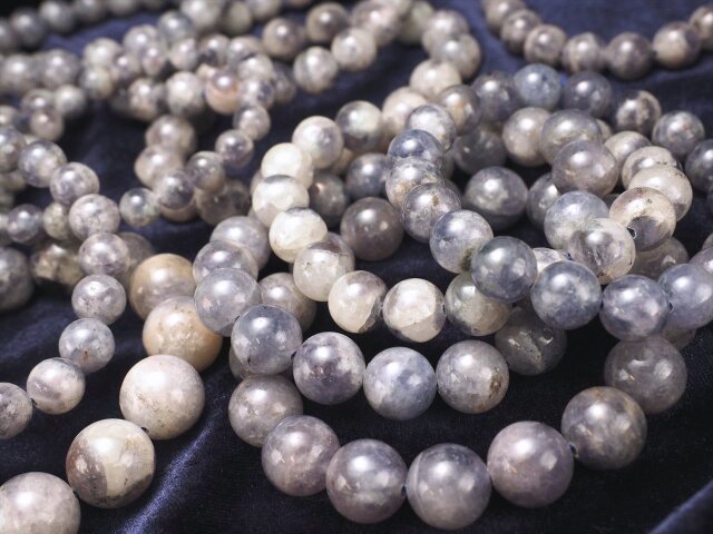 人生の羅針盤】宝石質 アイオライトブレス 約12mm ブレスレット 石