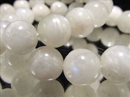 Whiteムーンストーン 13〜17mm シラー豊富ブレスレット 数量限定！奉仕品】☆ホワイトカラータイプ☆ほのかな月光シラー☆永遠
