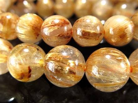 針美しさと透明度抜群　高品質　ゴールドルチルブレスレット　7-8 針美しさと透明度抜群高品質ゴールドルチルブレスレット7-8