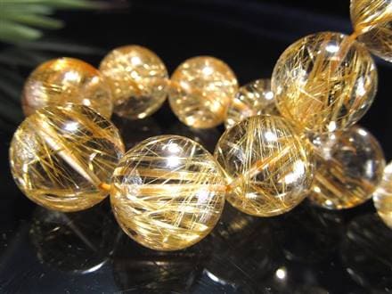 極上ゴールドタイチンルチルクォーツ16ミリ