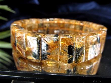 金運強 太陽放射ルチルブレスレット ヘマタイト ルチルクォーツ 27  