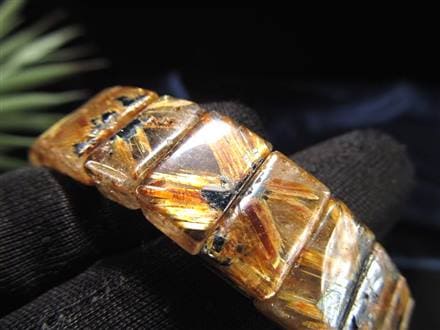 水晶【超美品太陽放射ゴールドタイチンルチル】バングル ブレスレット 