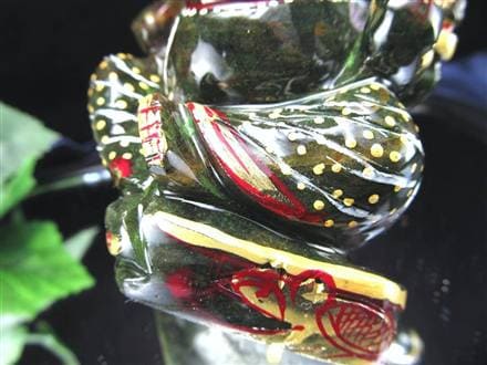 ☆人気！夢を叶える象☆豪華22金カラー彩色タイプ☆極上手彫り