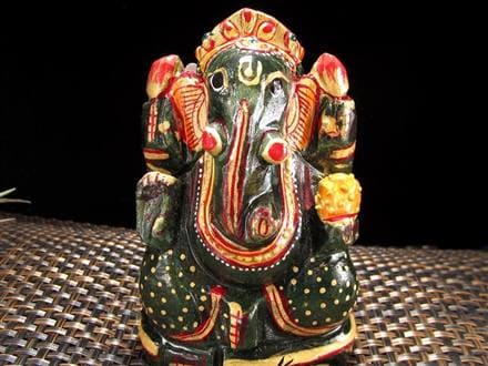 ☆人気！夢を叶える象☆豪華22金カラー彩色タイプ☆極上手彫り