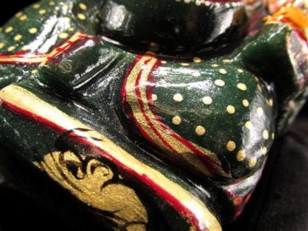 ☆人気！夢を叶える象☆豪華22金カラー彩色タイプ☆極上手彫り