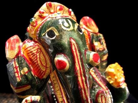 ★特選一点物★夢を叶える象【インディアンアベンチュリン極上手彫りガネーシャ】❤️ ☆人気！夢を叶える象☆豪華22金カラー彩色タイプ☆極上手彫り