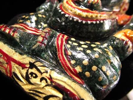 ★特選一点物★夢を叶える象【インディアンアベンチュリン極上手彫りガネーシャ】❤️ ☆人気！夢を叶える象☆豪華22金カラー彩色タイプ☆極上手彫り彫刻