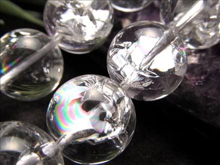 ☆一連☆超透明天然水晶使用☆アイリスクォーツ【クラック入り水晶】連