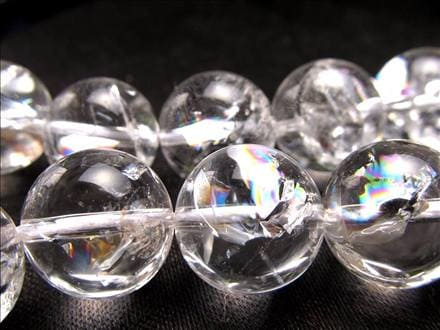 ☆一連☆超透明天然水晶使用☆アイリスクォーツ【クラック入り水晶】連