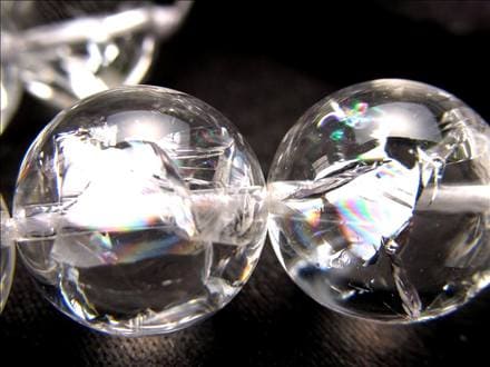 ☆一連☆超透明天然水晶使用☆アイリスクォーツ【クラック入り