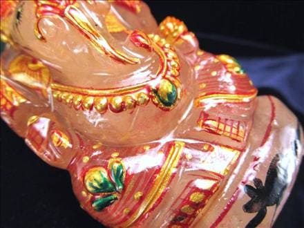 ☆人気！夢を叶える象☆豪華22金カラー彩色タイプ☆極上手彫り彫刻☆愛  