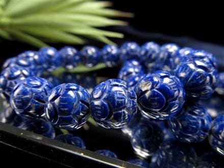 ☆極楽浄土に咲く花☆ロータスモチーフ☆品質抜群！高貴で美しい瑠璃色