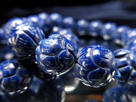 ☆極楽浄土に咲く花☆ロータスモチーフ☆品質抜群！高貴で美しい瑠璃色