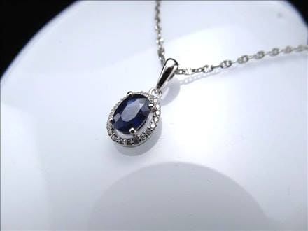 高品質 ペンダントトップ 推せる ブルー サファイア オーバル S925  